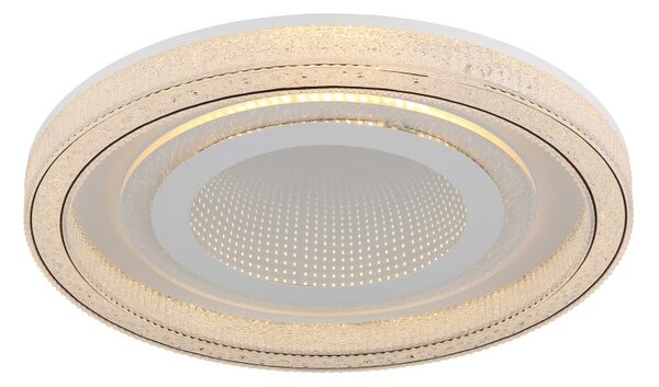 GLOBO 48557-48W ALSUNA stropní svítidlo D480mm LED 48W 6000/2640lm 2700-6000K bílá, křišťálový efekt, dálkový ovladač