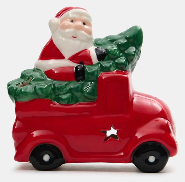 Sinsay - LED dekorace ve tvaru Santa Clause v nákladním autě - červená