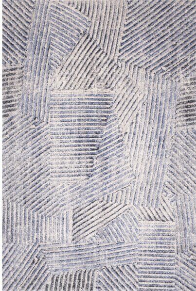 Světle modrý vlněný koberec 133x180 cm Strokes – Agnella