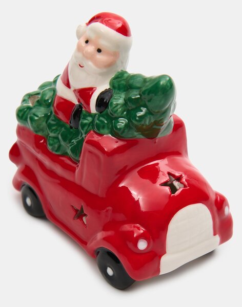 Sinsay - LED dekorace ve tvaru Santa Clause v nákladním autě - červená