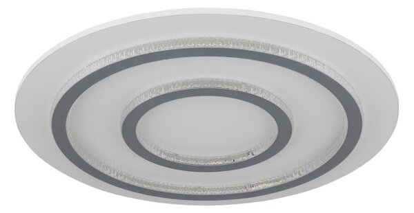 GLOBO 48042-60W JAYDEN stropní svítidlo D550mm LED 60W 9100/2100lm 3000-6500K bílá, šedá, křišťálový efekt, časovač, dálkový ovladač