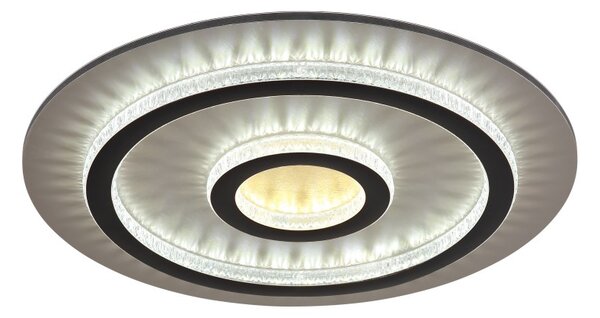 GLOBO 48042-40G JAYDEN stropní svítidlo D450mm LED 40W 4700/1300lm 3000-6500K černá, zlatá, křišťálový efekt, časovač, dálkový ovladač