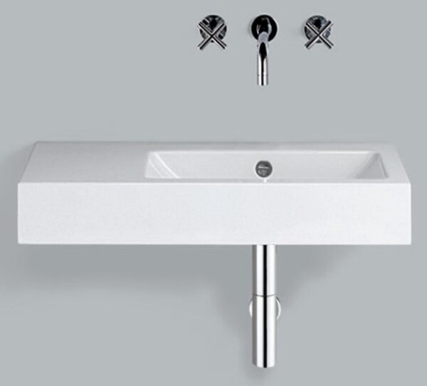 Alape WT.PR800.R - Umyvadlo 800x405 mm, s přepadem, pravé, bílá 4207300000
