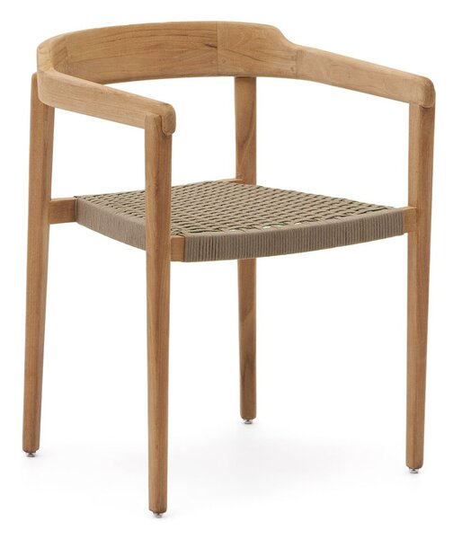 Dřevěná zahradní židle v přírodní barvě Icaro – Kave Home