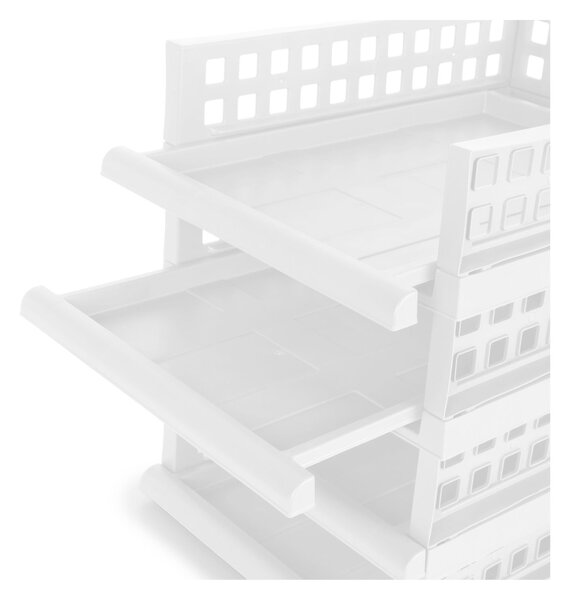 Compactor stohovatelný organizér se čtyřmi zásuvkami, midi 34 x 45 x 11,5, bílý
