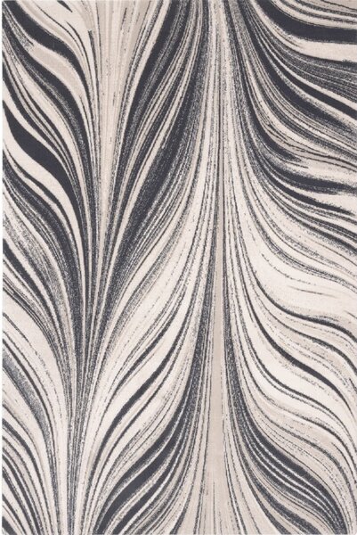 Krémovo-šedý vlněný koberec 133x180 cm Zebre – Agnella