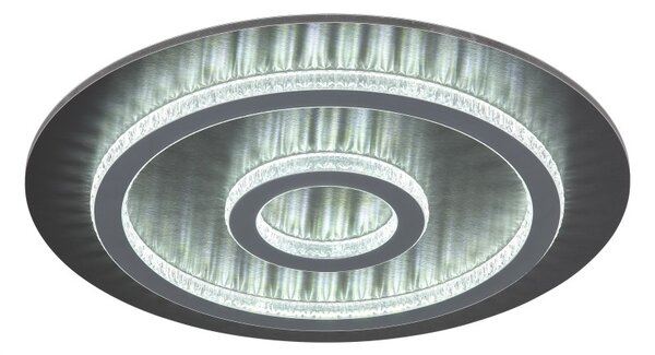 GLOBO 48042-40A JAYDEN stropní svítidlo D450mm LED 40W 4700/1300lm 3000-6500K černá, šedá, křišťálový efekt, časovač, dálkový ovladač
