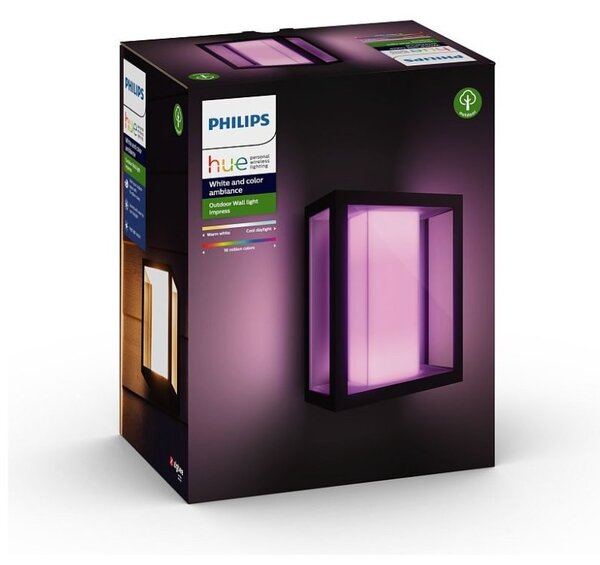 Philips HUE 17430/30 / P7 Impress exteriérové ​​nástěnné svítidlo 8W = 1200lm LED IP44 2200-6500K RGB