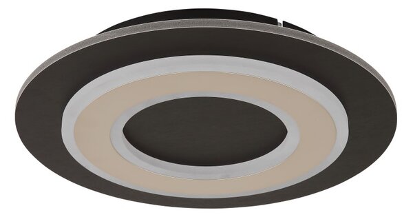 GLOBO 48032A-24 JAYDEN stropní svítidlo D320mm LED 24W 2100/710lm 3000K černá, tmavohnědá