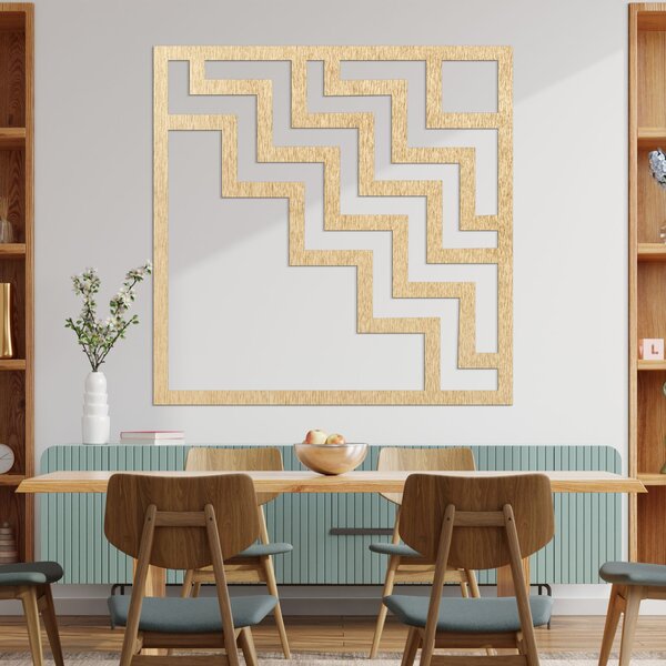 Dřevěná geometrická dekorace čtverec - FORNET: Překližka Topol - Honey 3071 30 cm 4060-97851 PR0397-A