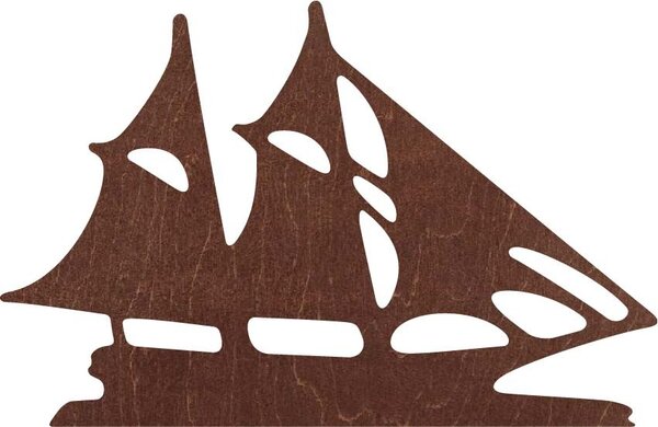 Plachetnice na zeď – Dekorace pro milovníky vody - MARINER: Přírodní překližka - Topol přírodní 30 x 20 cm 4112-62983 PR0434