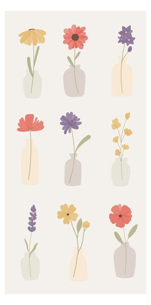 Papírové ubrousky Flowers in vases – 16 ks