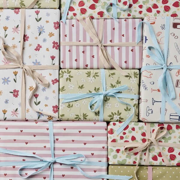 Papírový sáček Flower meadow 30,5 cm – set 5 ks