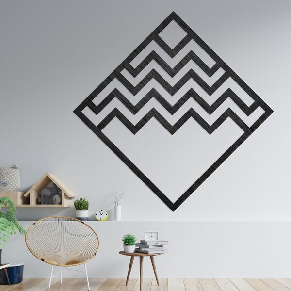 Dřevěná geometrická dekorace čtverec - FORNET: Překližka Topol - Honey 3071 30 cm 4060-97851 PR0397-A