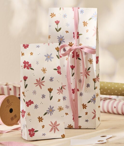 Papírový sáček Flower meadow 22,5 cm – set 5 ks