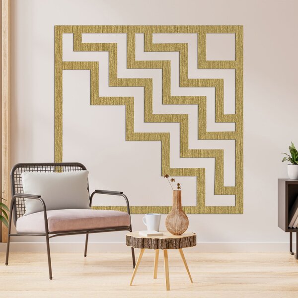 Dřevěná geometrická dekorace čtverec - FORNET: Překližka Topol - Honey 3071 30 cm 4060-97851 PR0397-A