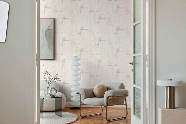 A.S. Création | Vliesová tapeta na zeď COSMO Living 79085-1 | 0,53 x 10,05 m | krémová, šedá, béžová
