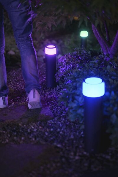 Philips HUE 17437/30 / P7 Calla exteriérový zahradní sloupek - Extension 8W = 640lm LED IP65 2200-6500K RGB