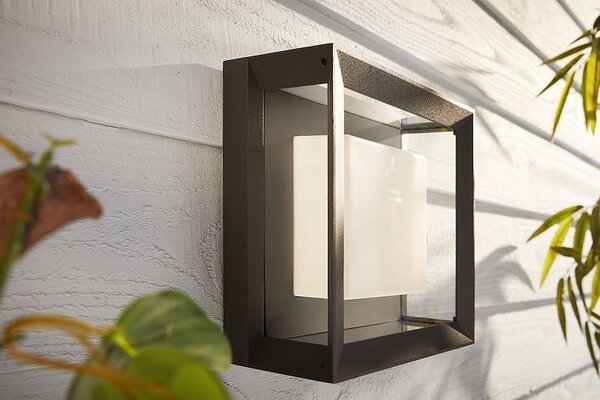 Philips HUE 17438/30 / P7 Econic exteriérové ​​nástěnné svítidlo 26x26cm 15W = 1150lm LED IP44 2200-6500K RGB