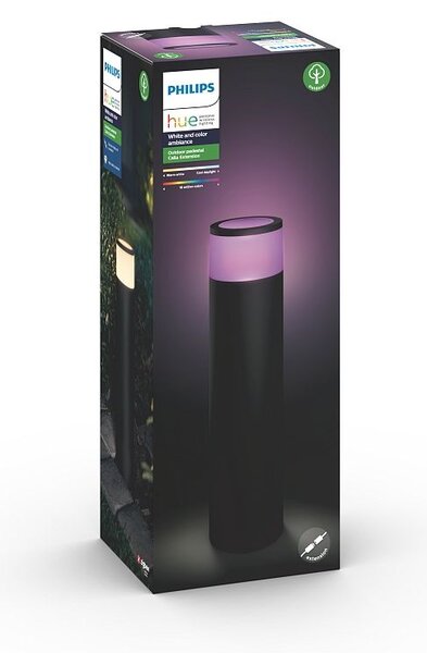 Philips HUE 17437/30 / P7 Calla exteriérový zahradní sloupek - Extension 8W = 640lm LED IP65 2200-6500K RGB