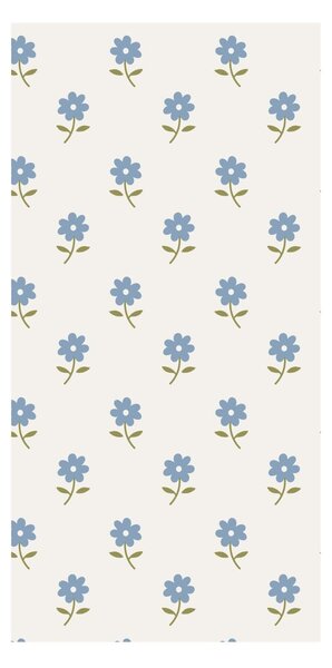Papírové ubrousky Blue flower / Cream – 16 ks
