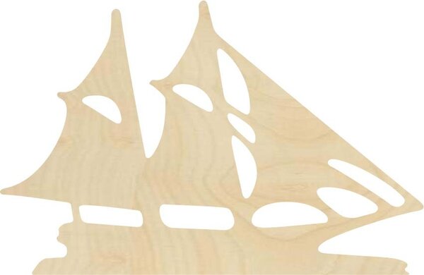 Plachetnice na zeď – Dekorace pro milovníky vody - MARINER: Přírodní překližka - Topol přírodní 30 x 20 cm 4112-62983 PR0434