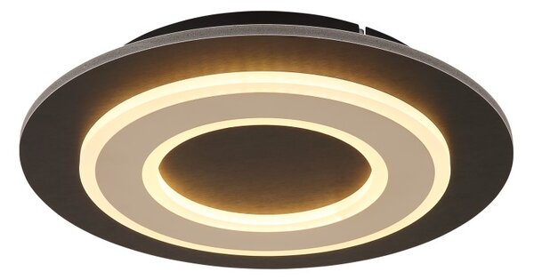 GLOBO 48032A-24 JAYDEN stropní svítidlo D320mm LED 24W 2100/710lm 3000K černá, tmavohnědá