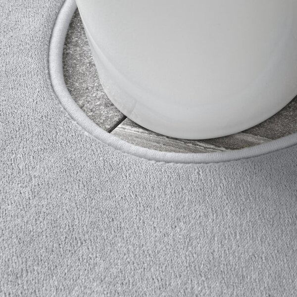 Světle šedé WC koupelnové předložky z paměťové pěny v sadě 2 ks 50x80 cm Anti-Bacterial – Catherine Lansfield