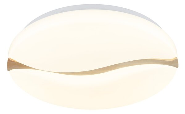 GLOBO 41790-20 LETICIA stropní svítidlo D390mm LED 24W 2790/1850lm 3000+4200+6000K bílá, dřevo