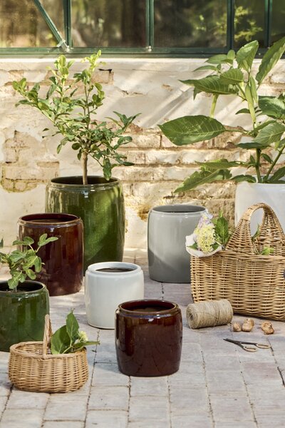 Keramický obal na květiny Saigon Olive Green S