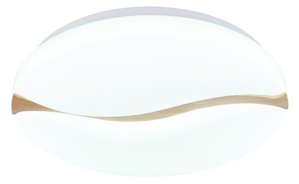GLOBO 41790-20 LETICIA stropní svítidlo D390mm LED 24W 2790/1850lm 3000+4200+6000K bílá, dřevo