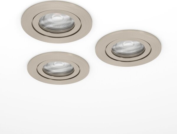 Eglo 902268 -SADA 3x LED Podhledové bodové svítidlo BARRANCO LED/4,8W/230V chrom