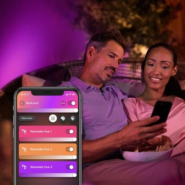 PHILIPS HUE 17464/47 / P7 Resonate 2x8W / 1200lm RGB SN exteriérové ​​nástěnné svítidlo