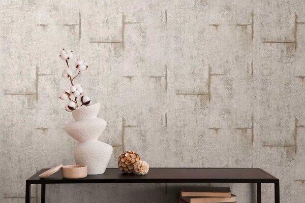 A.S. Création | Vliesová tapeta na zeď COSMO Living 79085-3 | 0,53 x 10,05 m | krémová, béžová, hnědá
