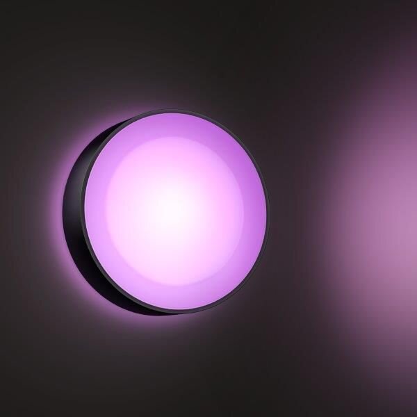 PHILIPS HUE 17465/30 / P7 Daylo 15W 22cm RGB BK exteriérové ​​nástěnné svítidlo