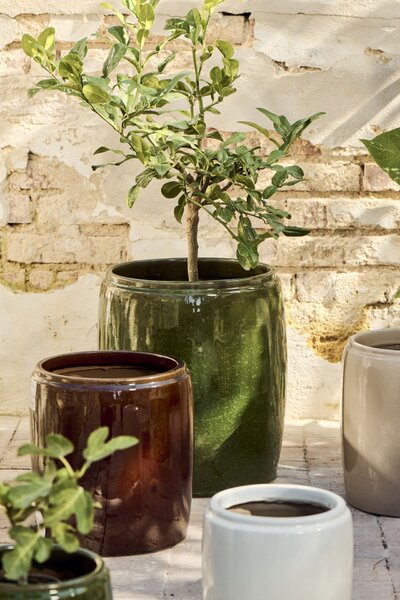 Keramický obal na květiny Saigon Olive Green S