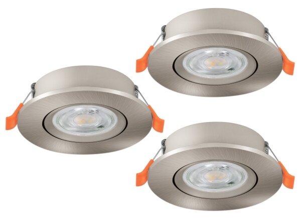 Eglo 902268 -SADA 3x LED Podhledové bodové svítidlo BARRANCO LED/4,8W/230V chrom