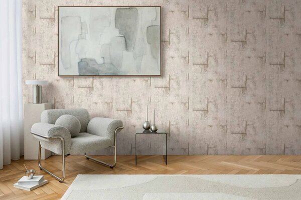 A.S. Création | Vliesová tapeta na zeď COSMO Living 79085-3 | 0,53 x 10,05 m | krémová, béžová, hnědá