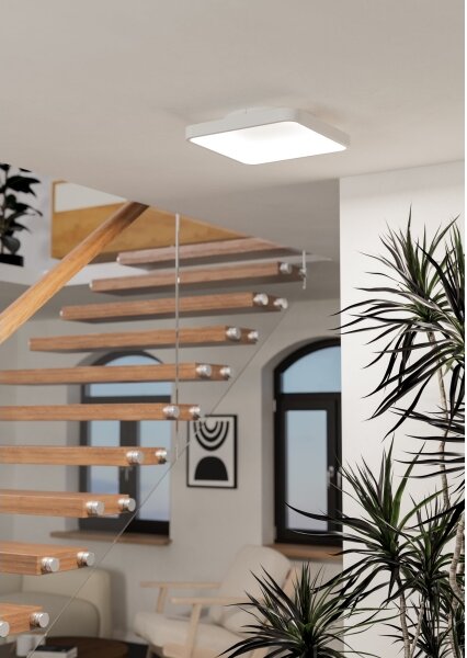 Eglo 901913 - LED RGBW Stm. str. svíti. LORETELLO-Z LED/20W/230V 35x35cm bílá