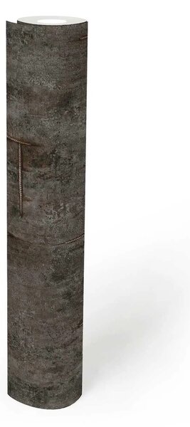 A.S. Création | Vliesová tapeta na zeď COSMO Living 79085-5 | 0,53 x 10,05 m | šedá, bronzová, metalická