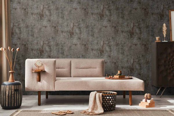 A.S. Création | Vliesová tapeta na zeď COSMO Living 79085-5 | 0,53 x 10,05 m | šedá, bronzová, metalická