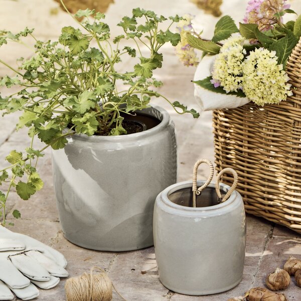 Keramický obal na květináč Saigon Grey Small Větší