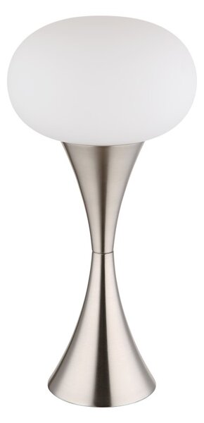 GLOBO 21027N LULA stolní lampička V369mm 1xE14 nikl, opálová