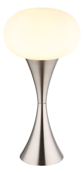 GLOBO 21027N LULA stolní lampička V369mm 1xE14 nikl, opálová