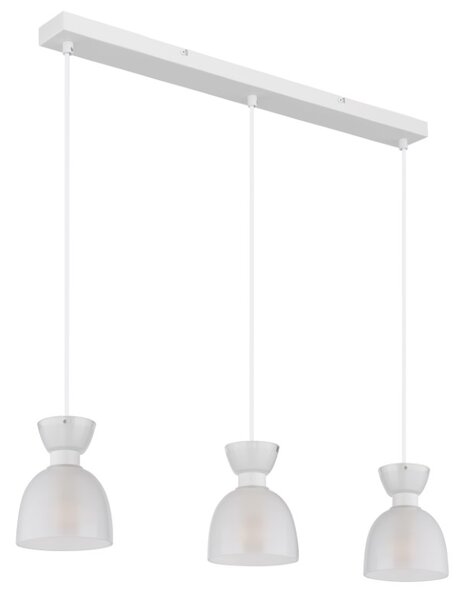 GLOBO 15769W-3 MASSEY závěsné svítidlo 3xE14 bílá, opálová