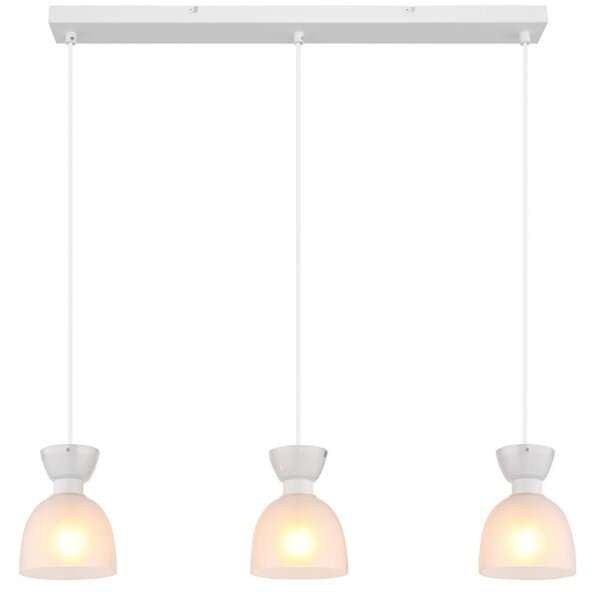 GLOBO 15769W-3 MASSEY závěsné svítidlo 3xE14 bílá, opálová
