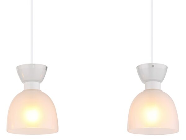 GLOBO 15769W-3 MASSEY závěsné svítidlo 3xE14 bílá, opálová