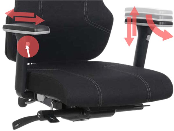 MERCURY Ergonomická kancelářská židle DELI - černá látka