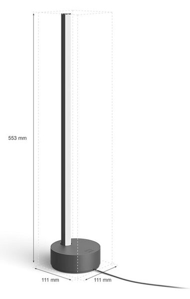 Philips Hue White and color ambiance 8718696176245 Signe stolní svítidlo LED 55,3m 11,8W/lm 2000-6500K+RGB čierna bluetooth