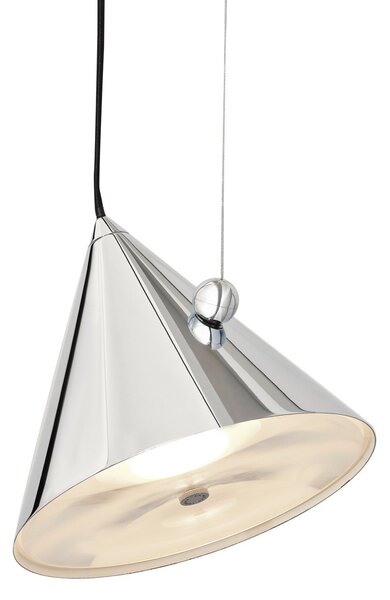Závěsná svítidlo Tom Dixon, Pose, stmívatelné, Metalická, Obývací pokoj, Kov, Design